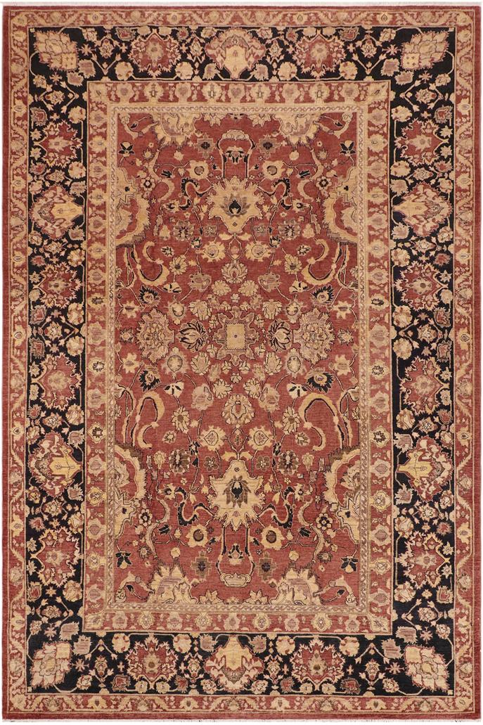 handmade Traditional Kafkaz Rust Blue Hand Knotted RECTANGLE 100% WOOL area rug 10X14