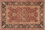 Classic Ziegler Hannah Rust/Blue Hand-Knotted Wool Rug - 10'2'' x 13'9''