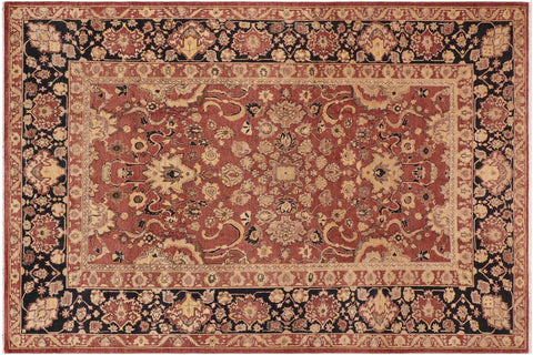 handmade Traditional Kafkaz Rust Blue Hand Knotted RECTANGLE 100% WOOL area rug 10' x 14'