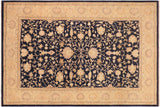 Oriental Ziegler Karla Blue/Gold Hand-Knotted Wool Rug - 10'4'' x 13'9''