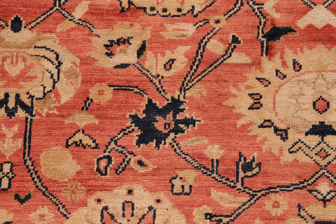 handmade Transitional Kafkaz Red Blue Hand Knotted RECTANGLE 100% WOOL area rug 10' x 13'