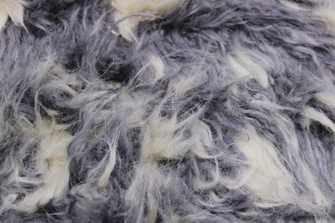 handmade Geometric Moroccan Gray Ivory Hand Knotted RECTANGLE 100% WOOL area rug 3' x 5'