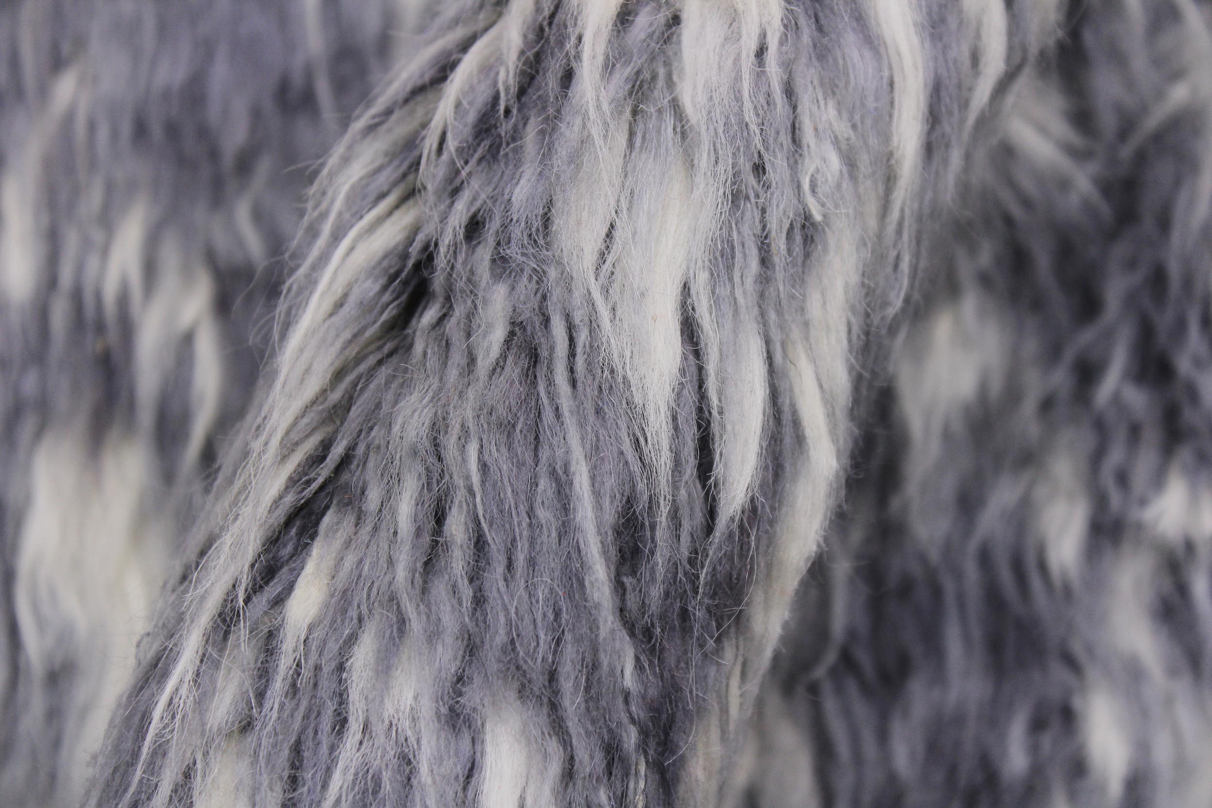 handmade Geometric Moroccan Gray Ivory Hand Knotted RECTANGLE 100% WOOL area rug 3' x 5'