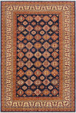 Rustic Super Kazak Bernadin Blue/Beige Wool Rug - 8'10'' x 12'0''