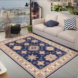 handmade Traditional Kafkaz Blue Beige Hand Knotted RECTANGLE 100% WOOL area rug 10 x 13