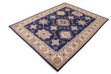 handmade Traditional Kafkaz Blue Beige Hand Knotted RECTANGLE 100% WOOL area rug 10 x 13