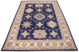 handmade Traditional Kafkaz Blue Beige Hand Knotted RECTANGLE 100% WOOL area rug 10 x 13