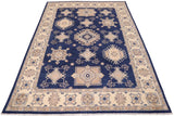 handmade Traditional Kafkaz Blue Beige Hand Knotted RECTANGLE 100% WOOL area rug 10 x 13