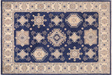 Eclectic Ziegler Bernarda Blue/Beige Hand-Knotted Wool Rug - 10'0'' x 13'5''