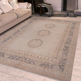 handmade Traditional Kafkaz Lt. Gray Drk. Gray Hand Knotted RECTANGLE 100% WOOL area rug 9 x 12