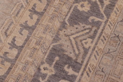 handmade Traditional Kafkaz Lt. Gray Drk. Gray Hand Knotted RECTANGLE 100% WOOL area rug 9' x 12'