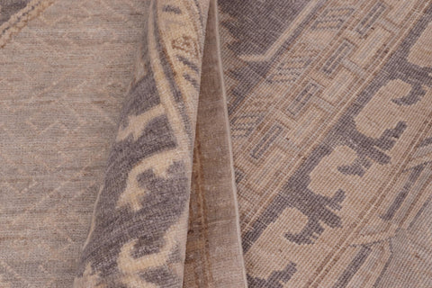handmade Traditional Kafkaz Lt. Gray Drk. Gray Hand Knotted RECTANGLE 100% WOOL area rug 9' x 12'
