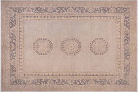 handmade Traditional Kafkaz Lt. Gray Drk. Gray Hand Knotted RECTANGLE 100% WOOL area rug 9' x 12'