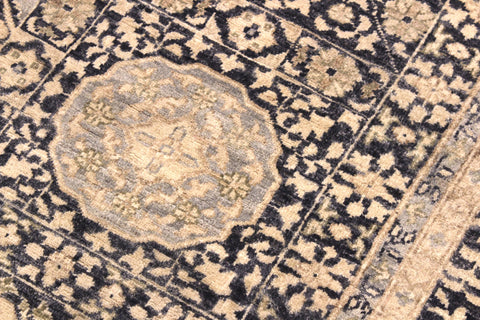 handmade Geometric Mamluk Tan Black Hand Knotted RECTANGLE 100% WOOL area rug 8 x 10