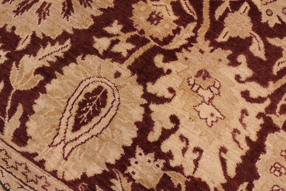 handmade Transitional Kafkaz Brown Beige Hand Knotted RECTANGLE 100% WOOL area rug 10 x 14