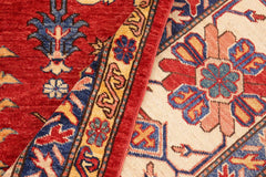 handmade Geometric Super Kazak Red Beige Hand Knotted RECTANGLE 100% WOOL area rug 10X14