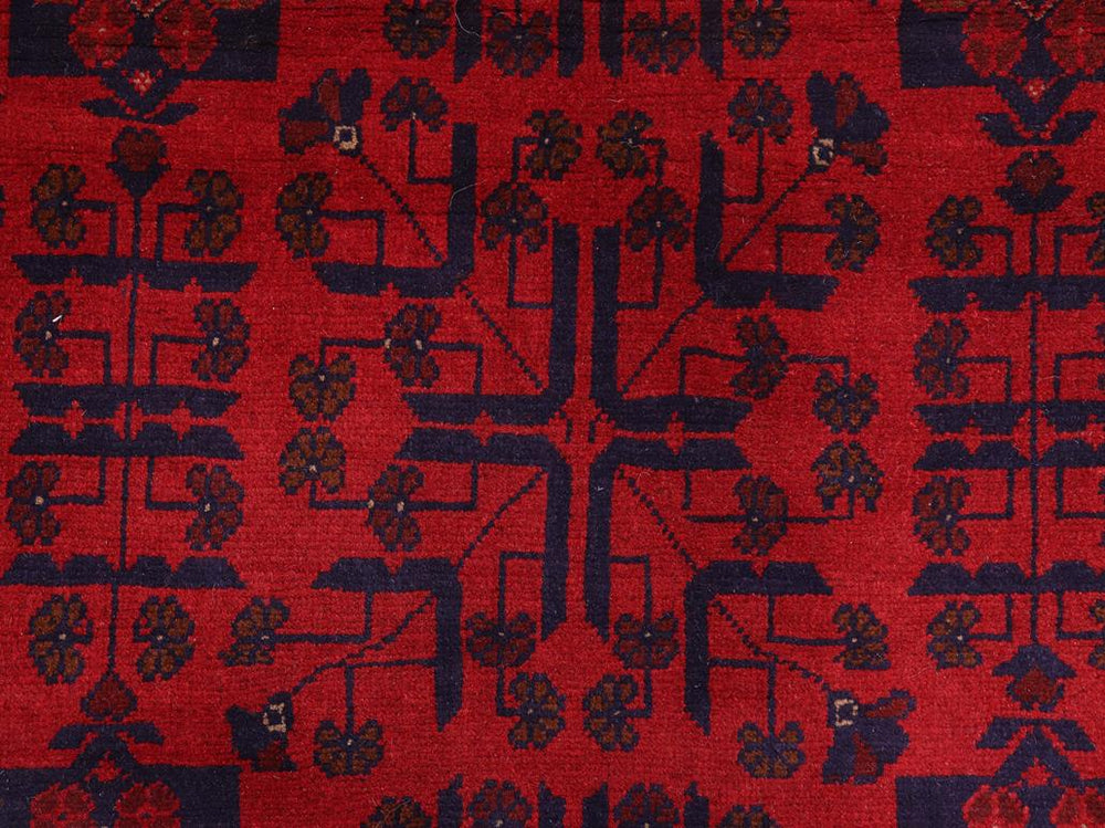 handmade Tribal Biljik Khal Mohammadi Red Blue Hand Knotted RECTANGLE 100% WOOL area rug 5x6