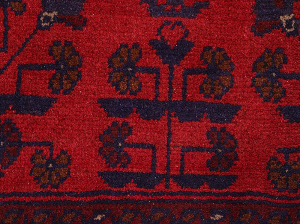 handmade Tribal Biljik Khal Mohammadi Red Blue Hand Knotted RECTANGLE 100% WOOL area rug 5x6