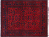handmade Tribal Biljik Khal Mohammadi Red Blue Hand Knotted RECTANGLE 100% WOOL area rug 5x6