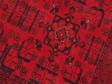 handmade Tribal Biljik Khal Mohammadi Red Black Hand Knotted RECTANGLE 100% WOOL area rug 5x6
