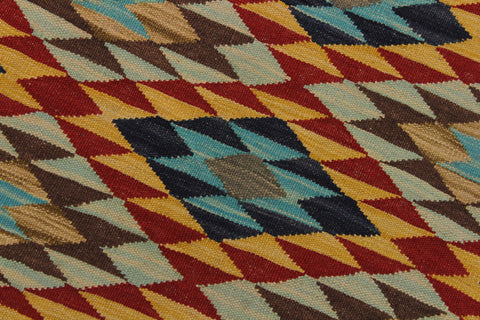 handmade Geometric Kilim Beige Brown Hand-Woven RECTANGLE 100% WOOL area rug 3 x 5