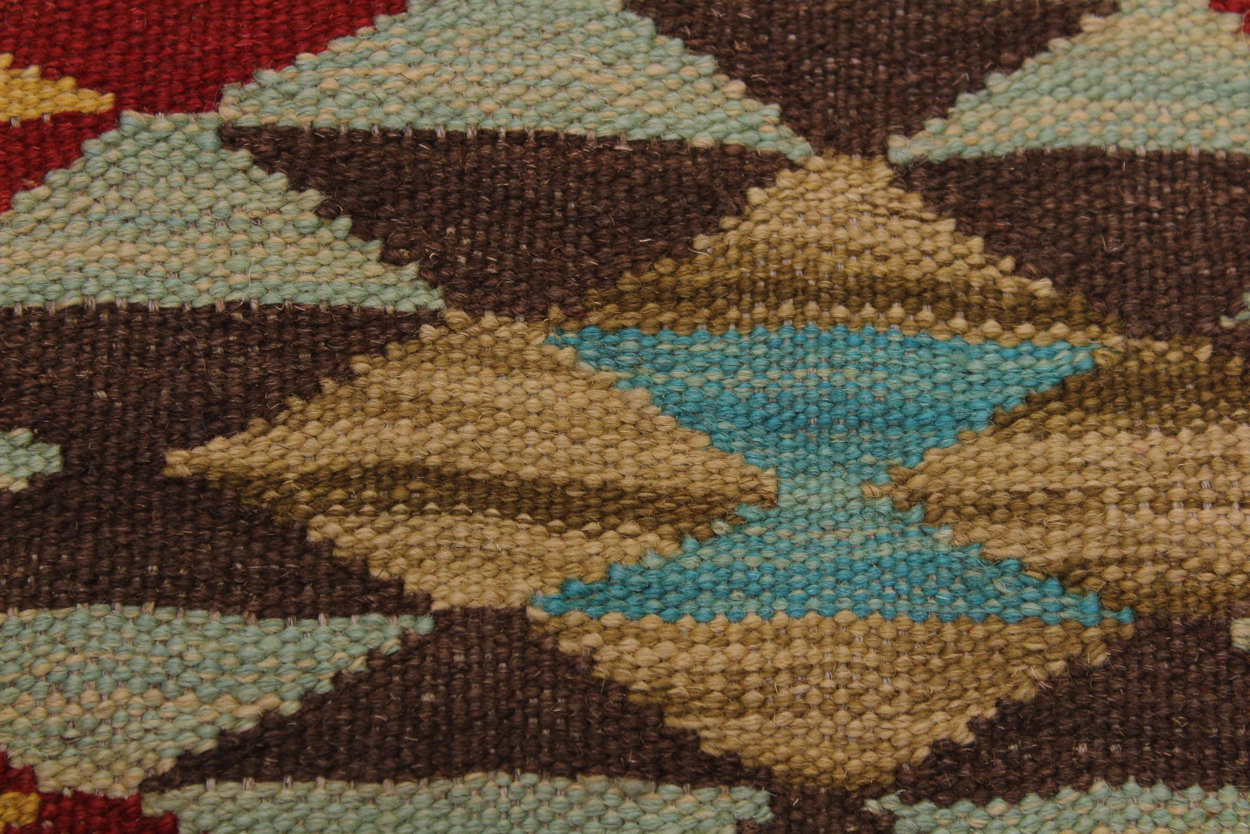 handmade Geometric Kilim Beige Brown Hand-Woven RECTANGLE 100% WOOL area rug 3 x 5