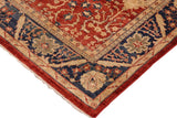 handmade Transitional Kafkaz Red Blue Hand Knotted RECTANGLE 100% WOOL area rug 10 x 14