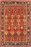 handmade Transitional Kafkaz Red Blue Hand Knotted RECTANGLE 100% WOOL area rug 10 x 14