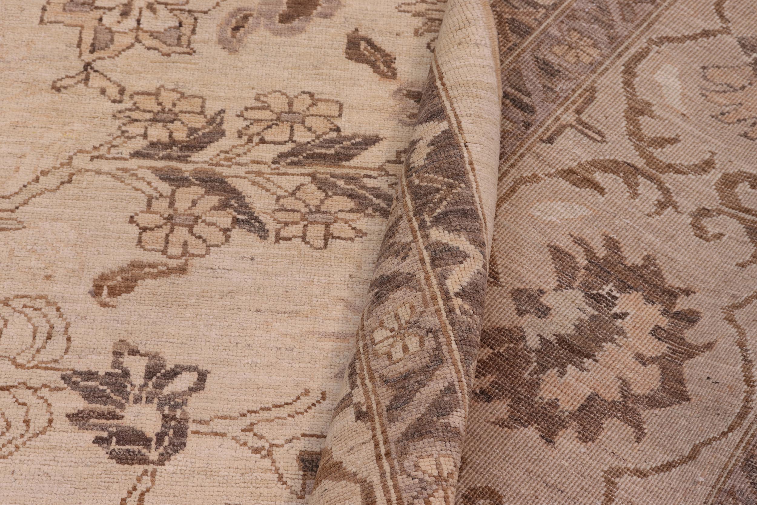 handmade Traditional Kafkaz Ivory Tan Hand Knotted RECTANGLE 100% WOOL area rug 10x14