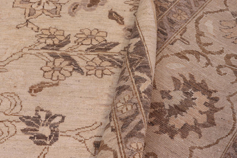 handmade Traditional Kafkaz Ivory Tan Hand Knotted RECTANGLE 100% WOOL area rug 10x14