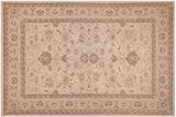 Eclectic Ziegler Vicky Ivory/Tan Hand-Knotted Wool Rug - 10'2'' x 13'11''