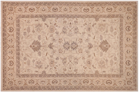 handmade Traditional Kafkaz Ivory Tan Hand Knotted RECTANGLE 100% WOOL area rug 10x14
