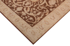 handmade Traditional Kafkaz Dark Brwon Tan Hand Knotted RECTANGLE 100% WOOL area rug 10X15