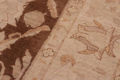 handmade Traditional Kafkaz Dark Brwon Tan Hand Knotted RECTANGLE 100% WOOL area rug 10X15