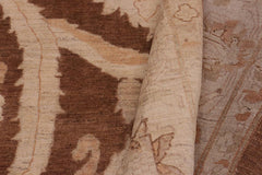 handmade Traditional Kafkaz Dark Brwon Tan Hand Knotted RECTANGLE 100% WOOL area rug 10X15