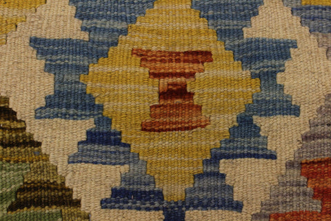 handmade Geometric Kilim Rust Gold Hand-Woven RECTANGLE 100% WOOL area rug 6 x 8