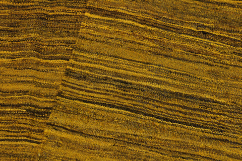 handmade Modern Kilim Gold Drk. Gray Hand-Woven RECTANGLE 100% WOOL area rug 6x8