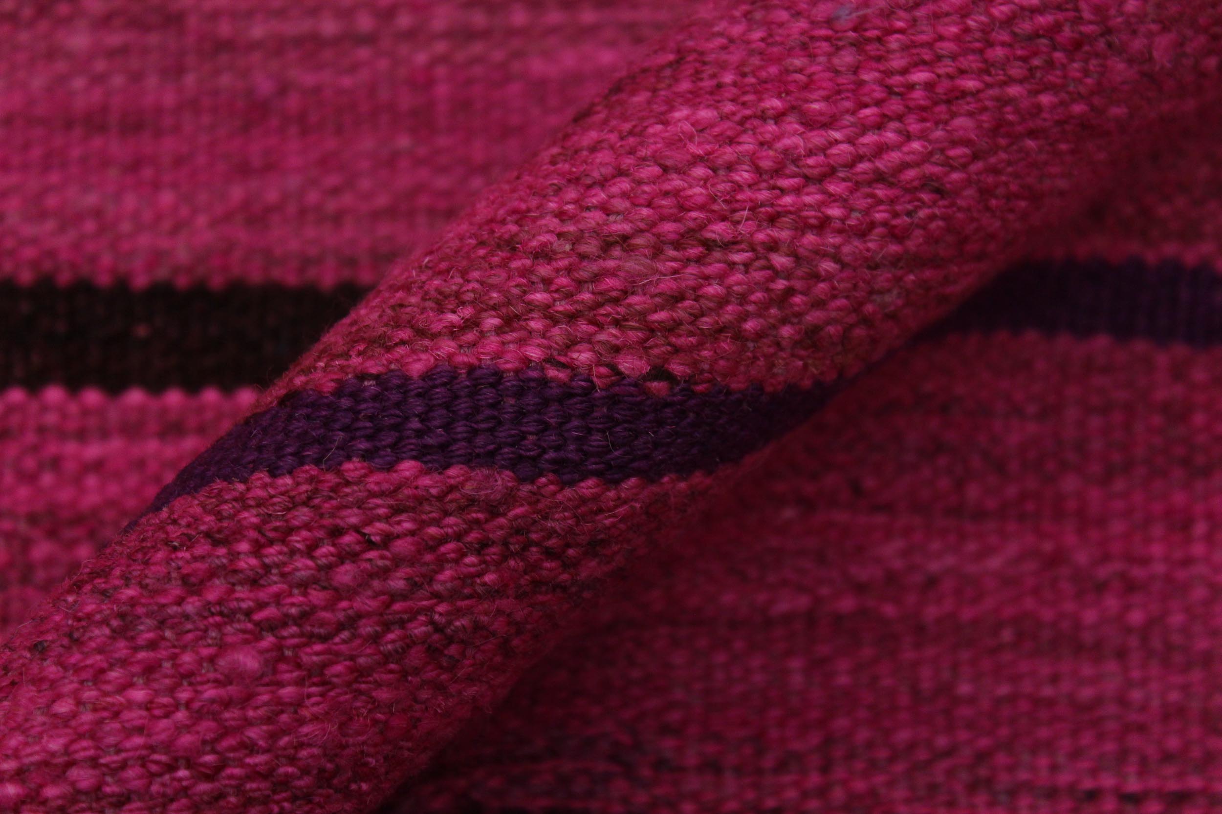 handmade Modern Kilim Pink Purple Hand-Woven RECTANGLE 100% WOOL area rug 5x7