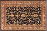 Shabby Chic Ziegler Kara Blue/Brown Hand-Knotted Wool Rug - 10'0'' x 13'10''