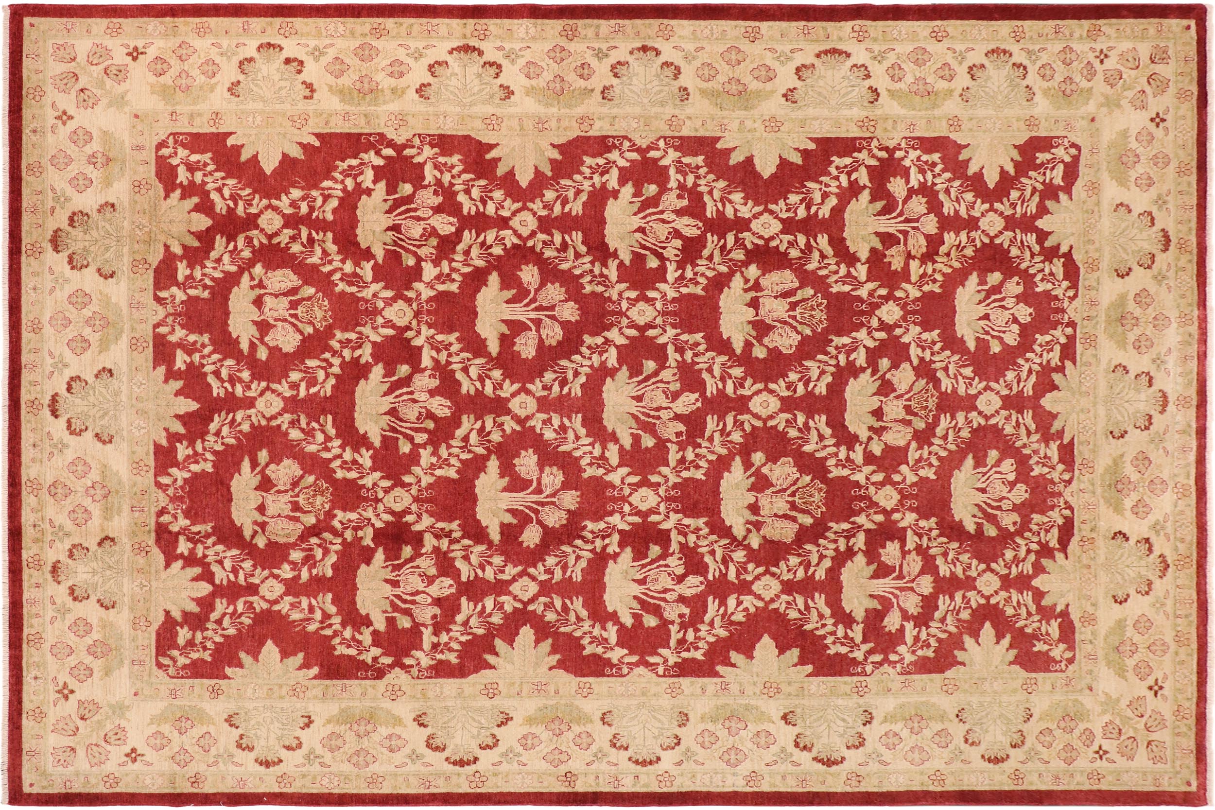 handmade Transitional Victoria Red Beige Hand Knotted RECTANGLE 100% WOOL area rug 10' x 14'
