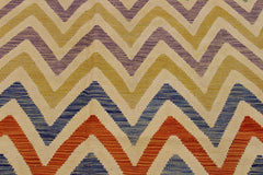 Flat Weave Kilim Antique Navaho Vintage handmade Modern Kilim Ivory Black Hand-Woven Rectangle 100% Wool Area Rug 9x11 