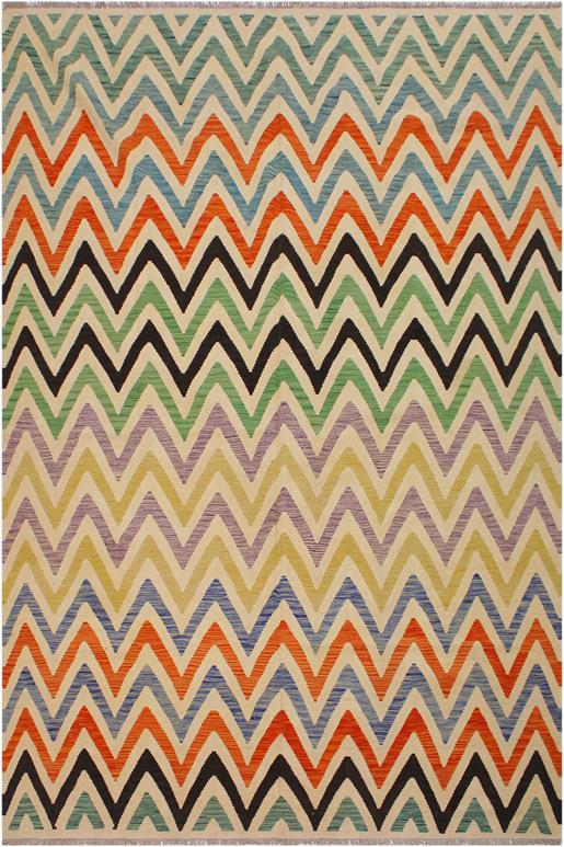 Flat Weave Kilim Antique Navaho Vintage handmade Modern Kilim Ivory Black Hand-Woven Rectangle 100% Wool Area Rug 9x11 