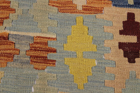 handmade Geometric Kilim Rust Tan Hand-Woven RECTANGLE 100% WOOL area rug 5 x 7