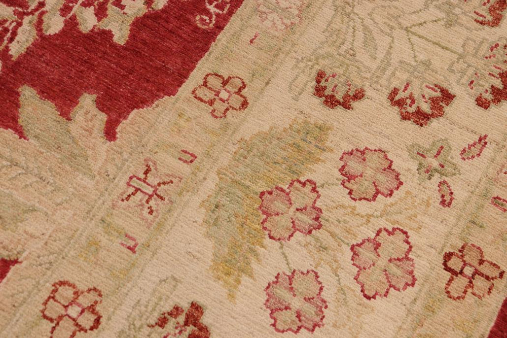 handmade Transitional Victoria Red Beige Hand Knotted RECTANGLE 100% WOOL area rug 10 x 14