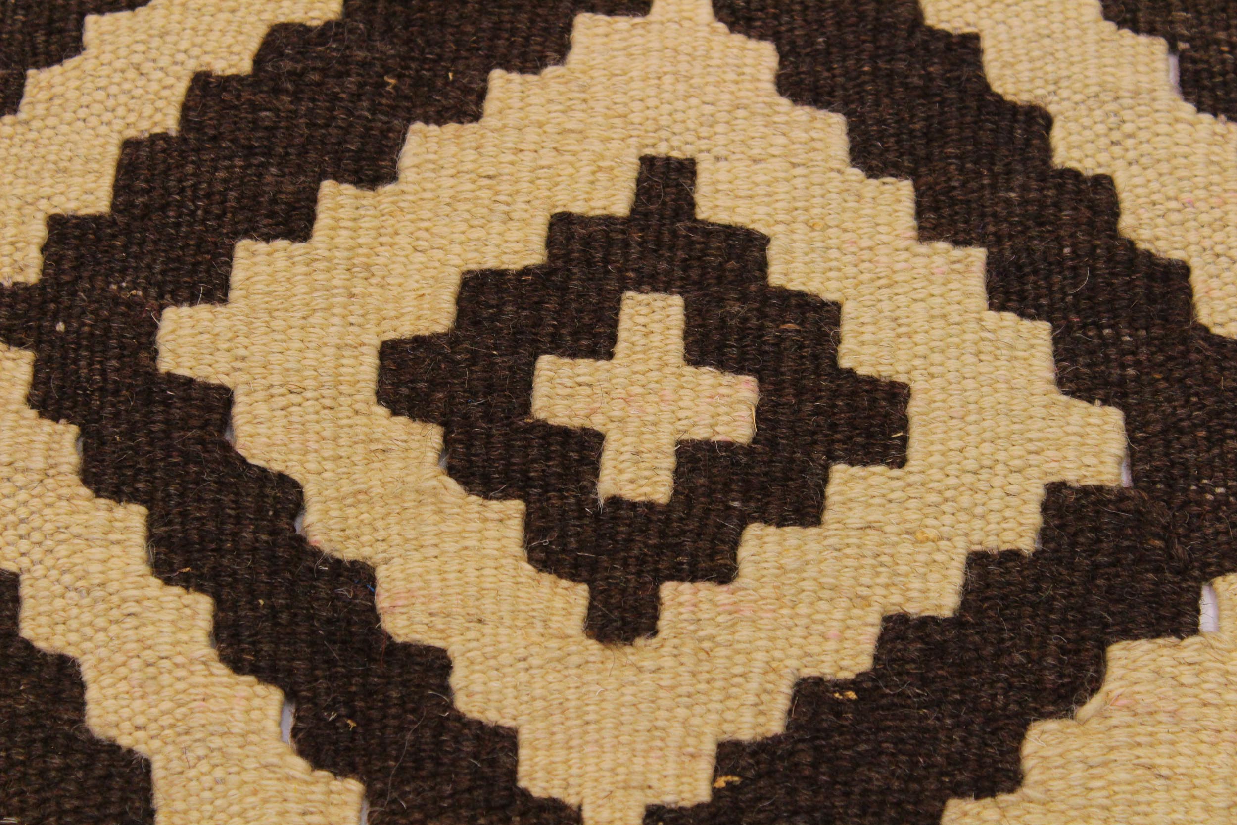 handmade Modern Kilim Beige Brown Hand-Woven RECTANGLE 100% WOOL area rug 4 x 7