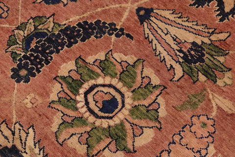 handmade Traditional Kafkaz Orange Blue Hand Knotted RECTANGLE 100% WOOL area rug 10X14