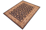 handmade Transitional Kafkaz Drk. Blue Tan Hand Knotted RECTANGLE 100% WOOL area rug 10 x 14
