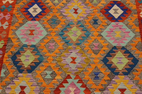 handmade Geometric Kilim Brown Ivory Hand-Woven RECTANGLE 100% WOOL area rug 5 x 7