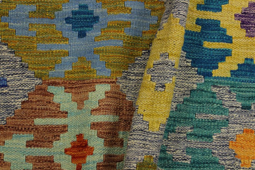 Flat Weave Kilim Antique Navaho Vintage handmade Modern Kilim Gray Beige Hand-Woven Rectangle 100% Wool Area Rug 7x10 