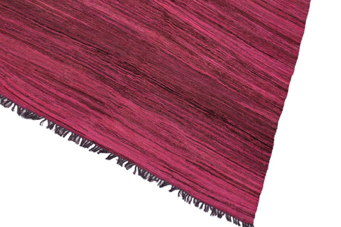 handmade Modern Kilim Pink Brown Hand-Woven RECTANGLE 100% WOOL area rug 6x8